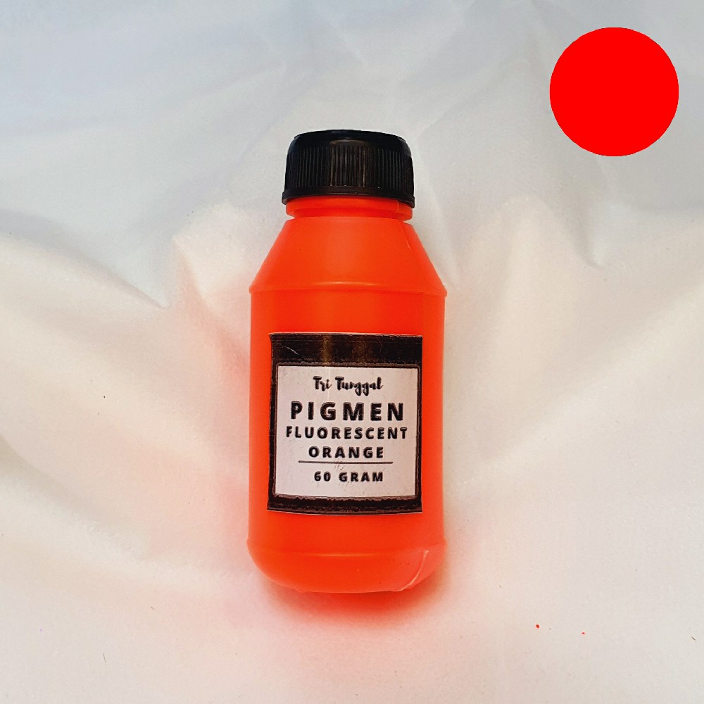 PIGMEN 60GR FLUORESCENT ORANGE Pewarna Sablon Pigment Color Bundle Stabilo Waterbased Tie Dye Pigment Cat Warna Warni Air Cair Cairan Liquid Cat Paint Painting Kerajinan Prakarya Kesenian Perlengkapan Gambar Mewarna Lukis Craft Grosir  Prakarya Malang