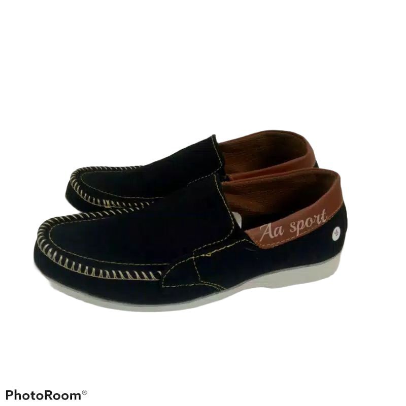 sepatu slip on rajut remple pria sepatu pria
