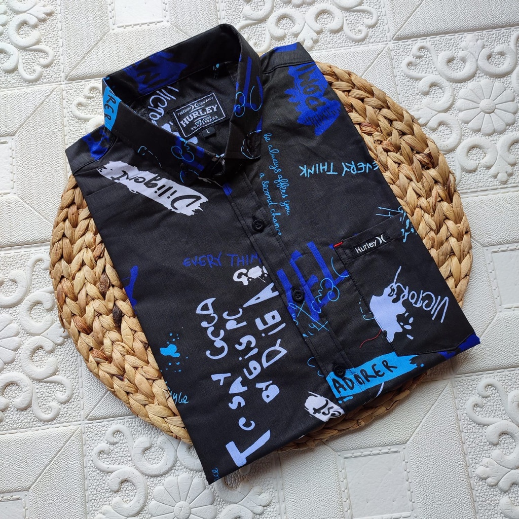 Kemeja Surfing Pria Kemeja Distro Kemeja Pantai Motif Hawai