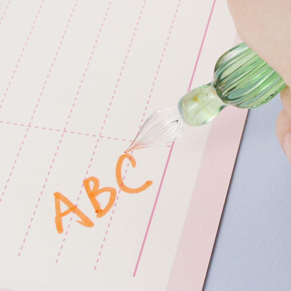 Suyo 1PC Pen Celup Kaca Handmade Kaligrafi Signature Tulisan Perlengkapan Lukisan