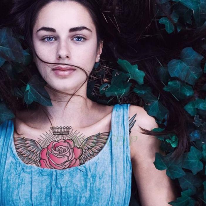 (BIG SALE) tatto temporary bunga full dada tahan lama anti air