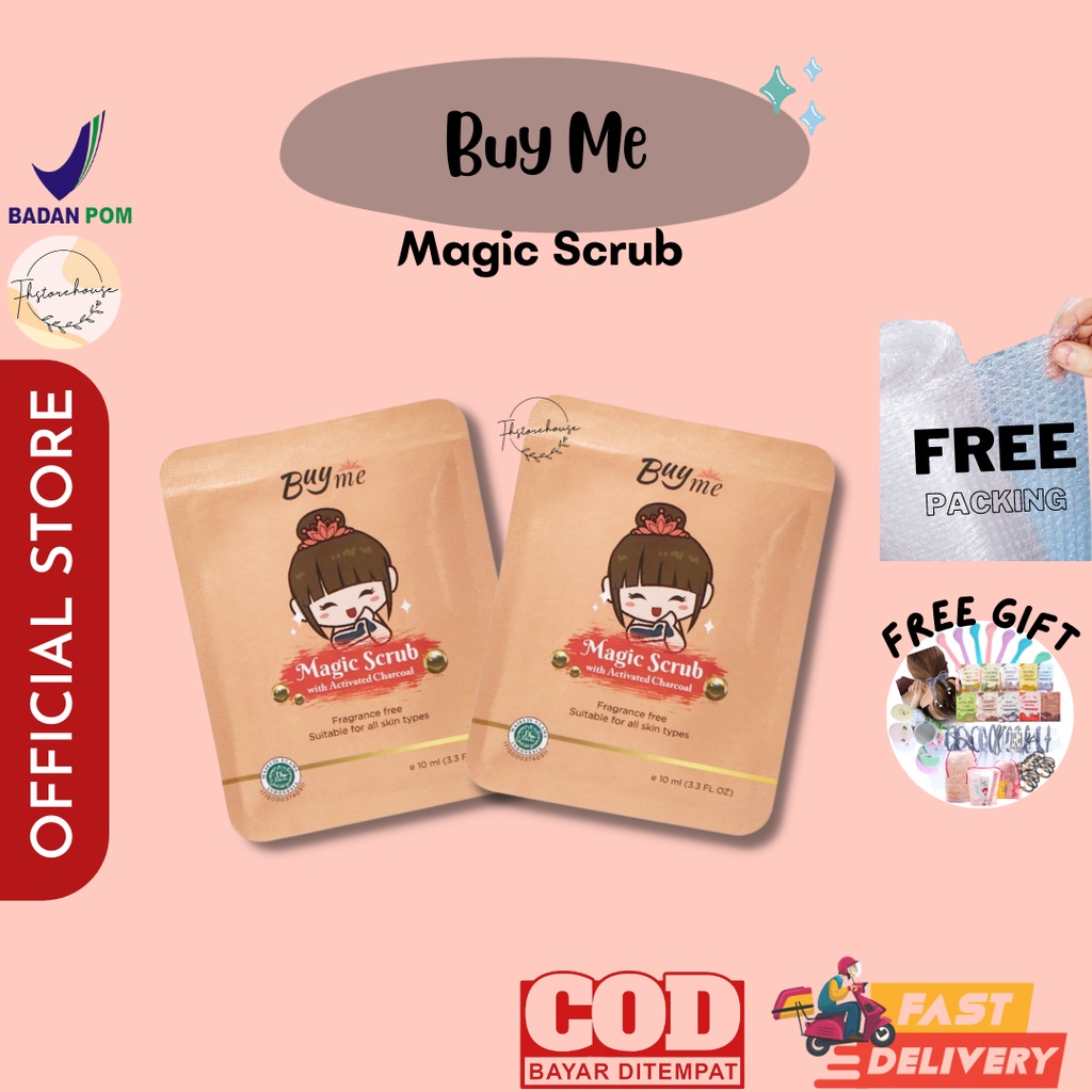 [READY] BUYME MAGIC SCRUB BUY ME MAGICSRCUB Scrub Viral / Charcoal Scrub / Pemutih Badan Wajah Aman