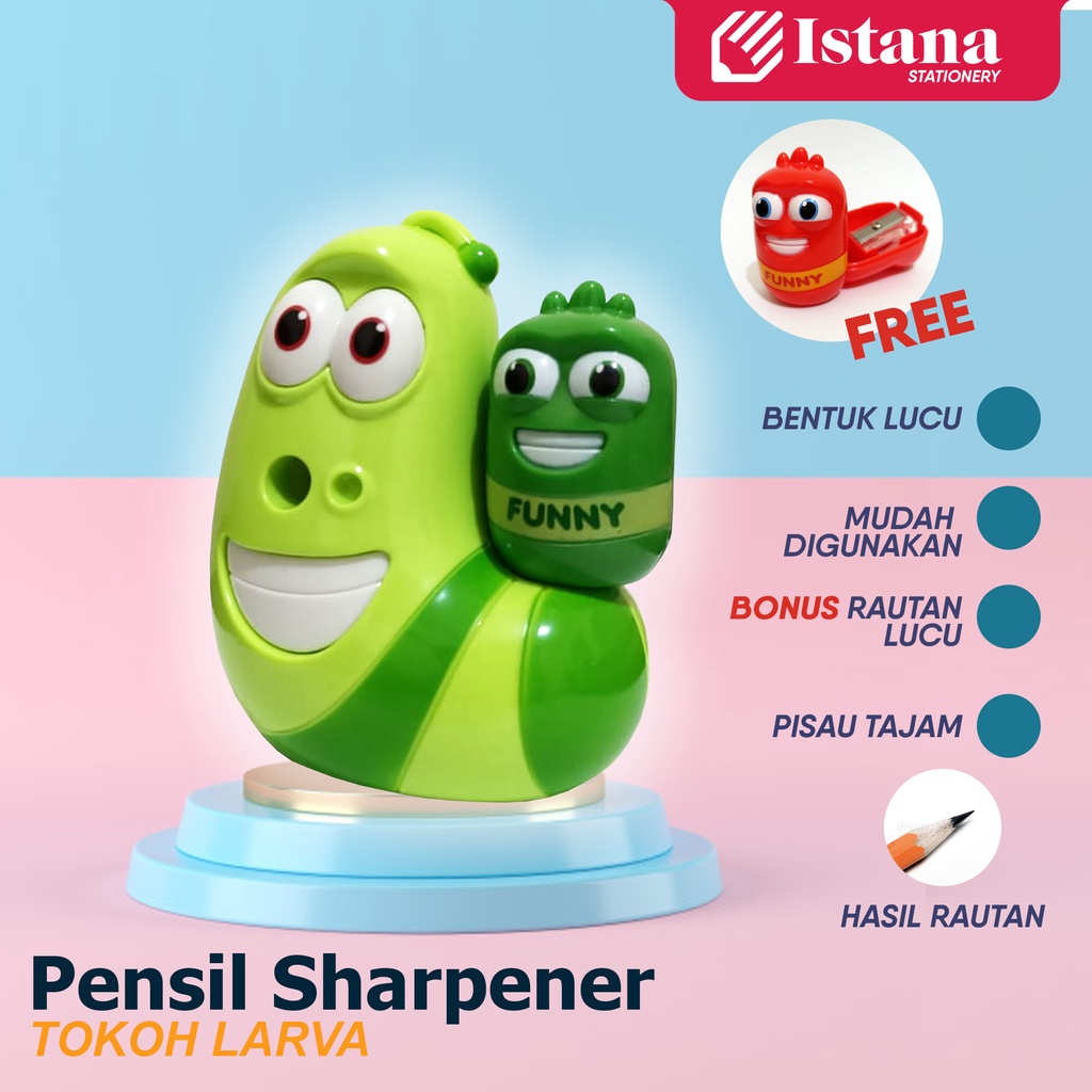 

[BEST SELLER] RAUTAN PENSIL / PENCIL SHARPENER / KARAKTER LARVA