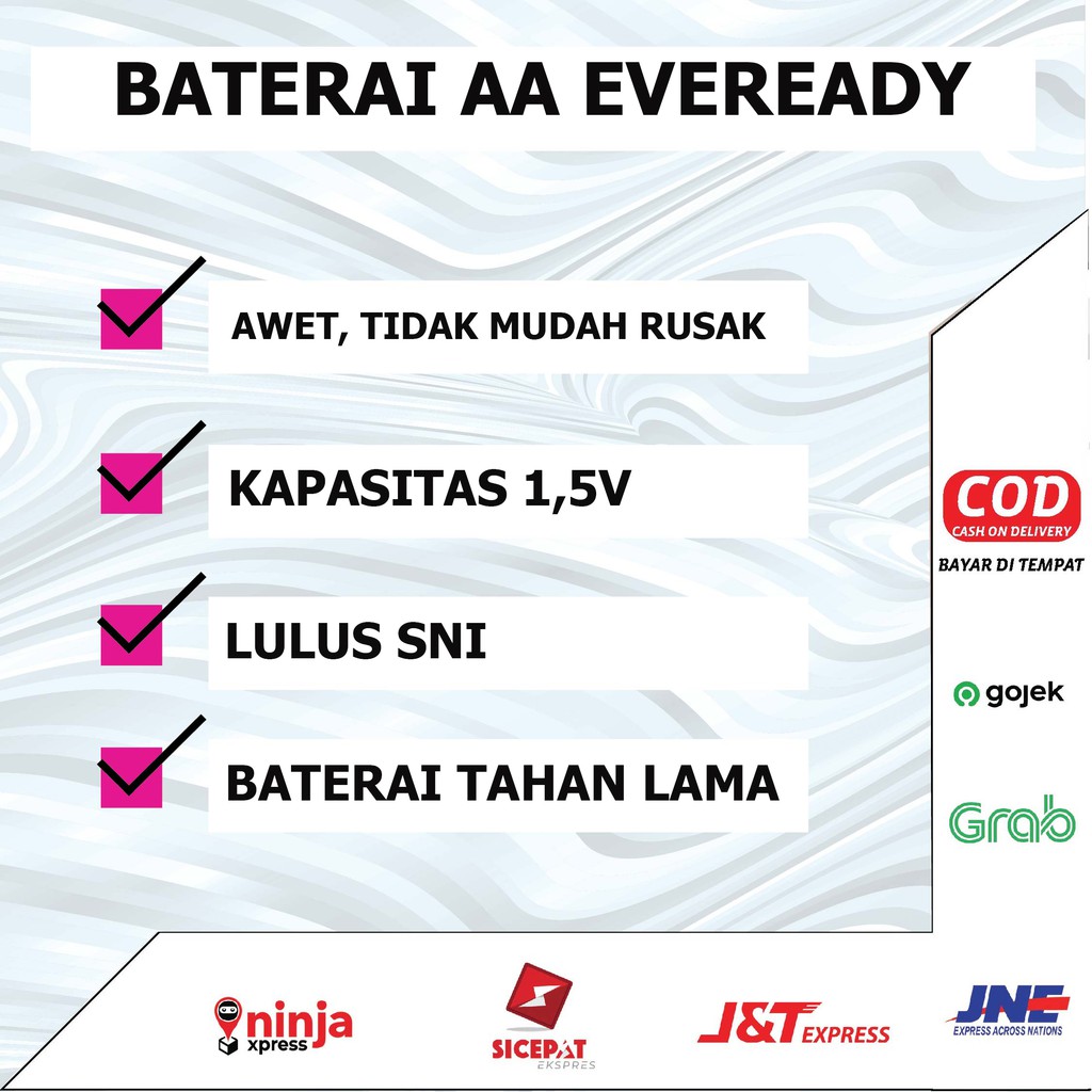 Baterai Tambahan Full Power AA A2 Eveready 1Pcs Tambahan Daya Battery Batere