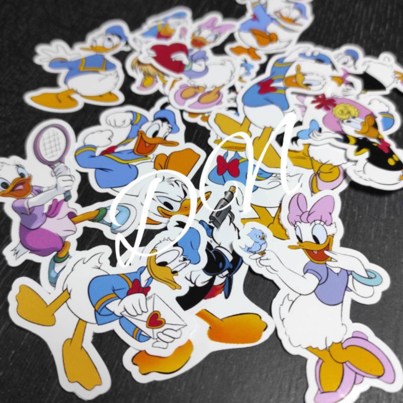 

Stiker kertas gambar Donal Duck 16pcs sticker kertas glossy karakater Donal bebek kartun