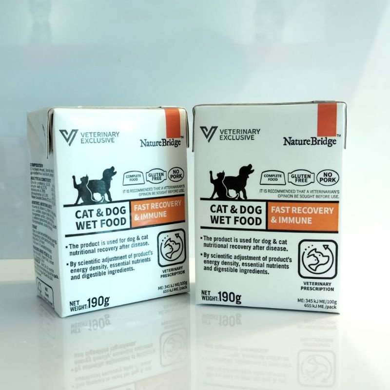 Nature Bridge Vet recovery dog and cat &amp; immune untuk kucing dan anjing 190gr