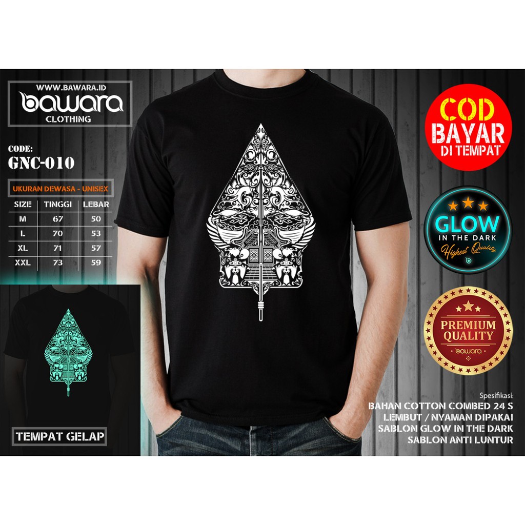 BAWARA KAOS  BUDAYA GUNUNGAN CUSTOM WAYANG INDONESIA 