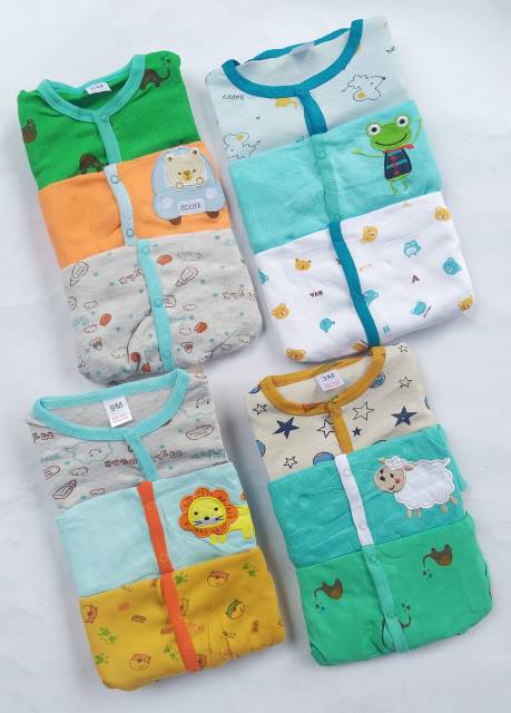 Sleepsuit 3in1 Isi 3psc atau SATUAN Ukuran 3M / 6M / 9M / 12M