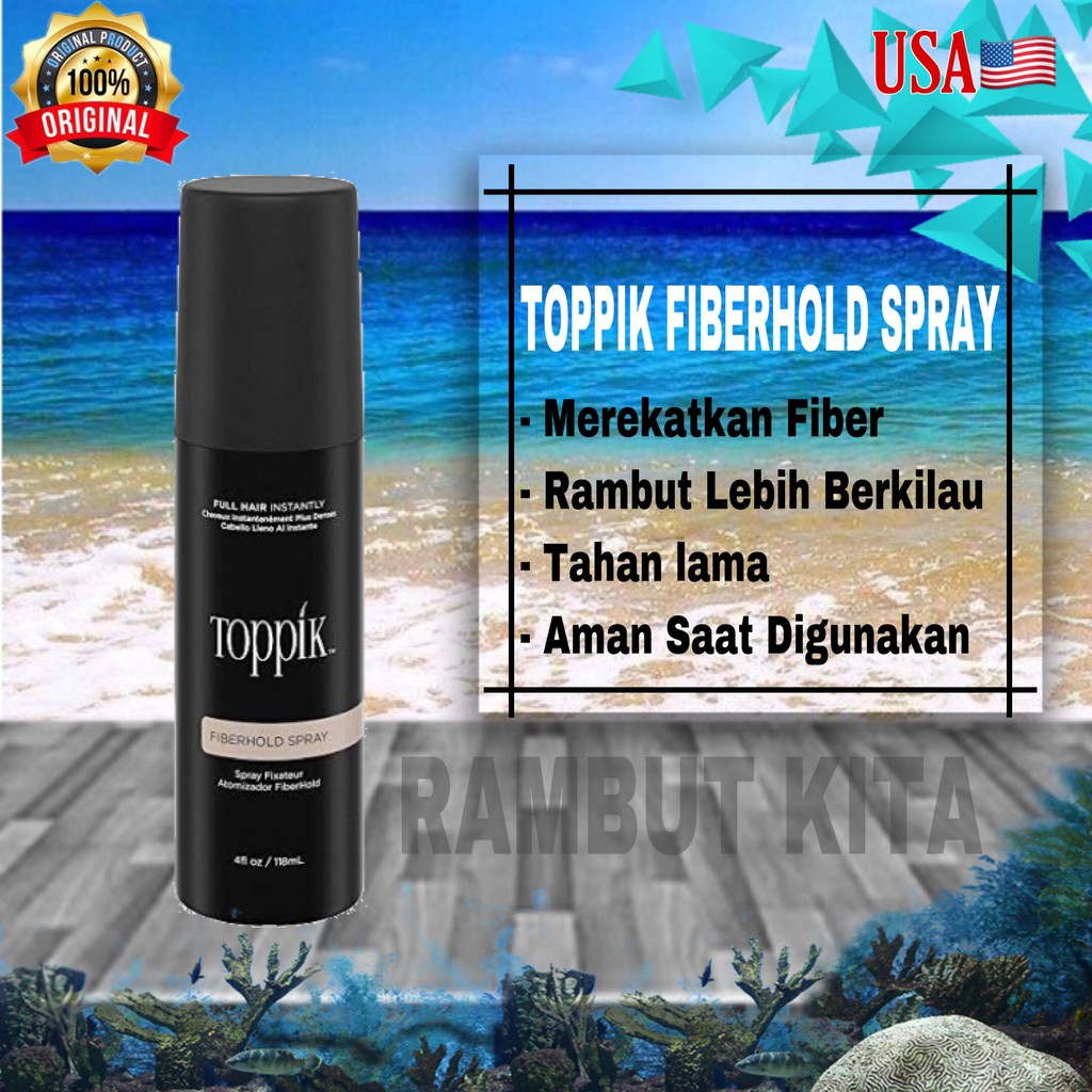 Penebal Rambut Cepat Toppik Hair Fiber 55gr Original Amerika