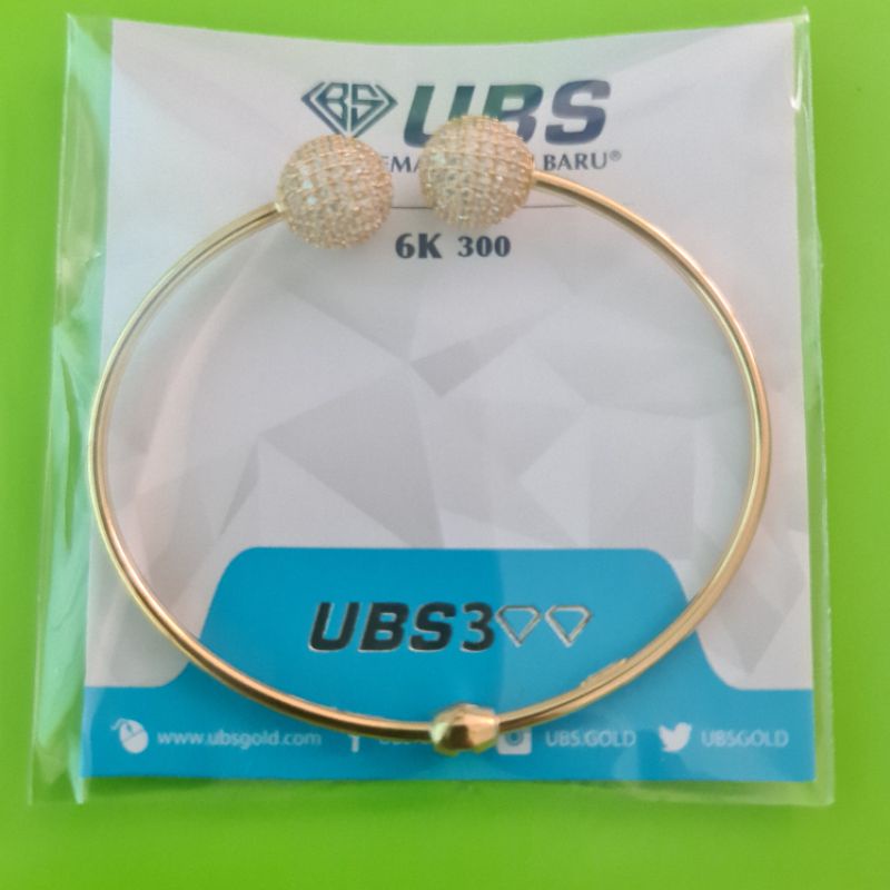 Gelang bangle bola tinju full mata UBS kadar 300 6K