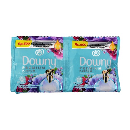 DOWNY Premium Parfum Fresh Bouquet Pelembut & Pewangi Pakaian Sachet 2x10 ml