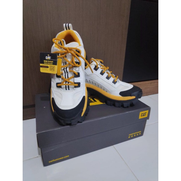 Caterpillar Intruder Shoes Unisex Original 100% White Yellow