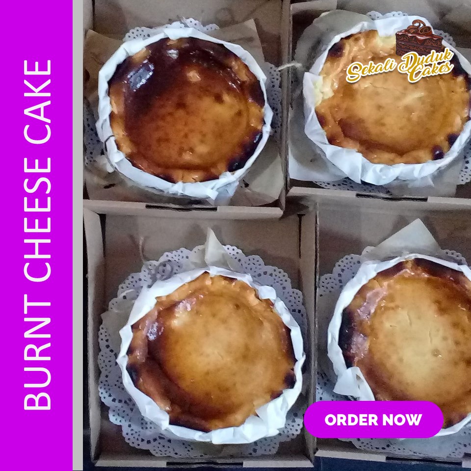 

BURNT CHEESE CAKE KUALITAS PREMIUM DIAMETER 16 CM BY SEKALI DUDUK CAKES