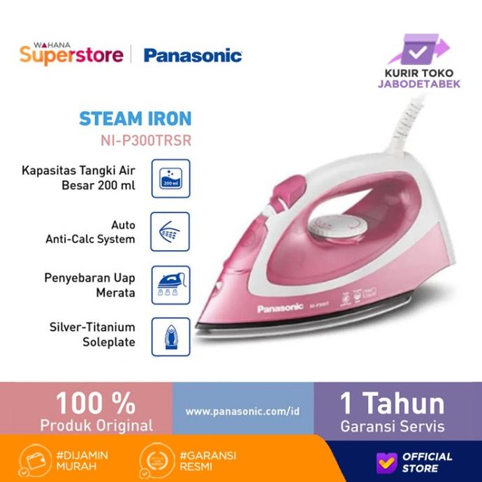 Panasonic Setrika Steam Iron NI-P300T RSR - Merah