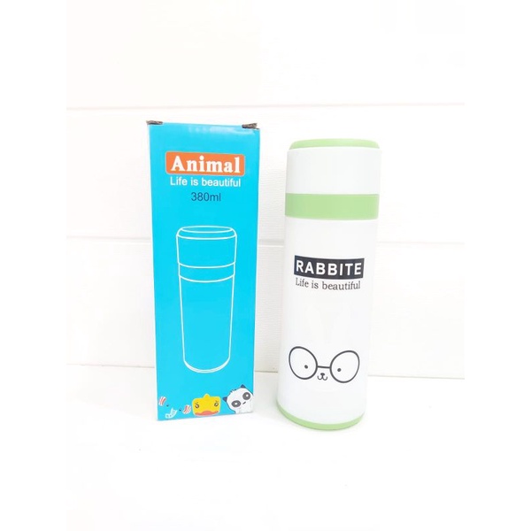 BOTOL KACA 380ML ANIMAL PUTIH / ANIMAL KACA / BOTOL KACA