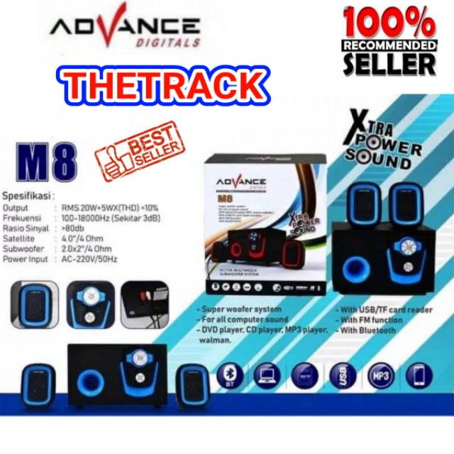 SPEAKER ADVANCE M8 BLUETOOTH SPM8 / SPEAKER M8 ORIGINAL SUPER BASS PORTABLE ST