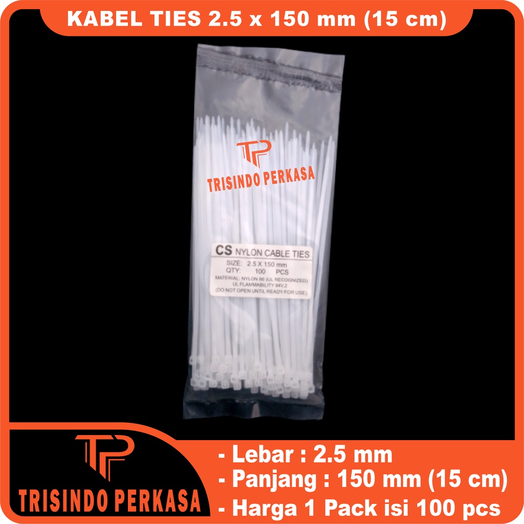 Kabel Ties Cable Tie 2.5 x 150mm (15cm)