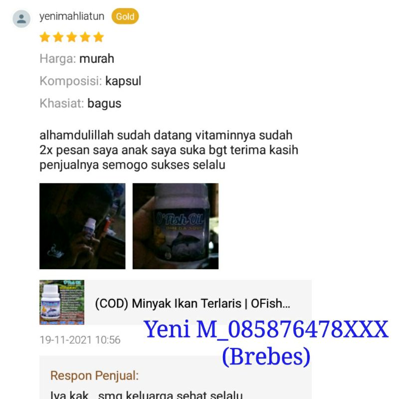 Kapsul Gemuk Penggemuk Badan OFish Oil Minyak Ikan Hiu Nutrisi cocok untuk anak hingga dewasa. Anak makan lahap otak cerdas