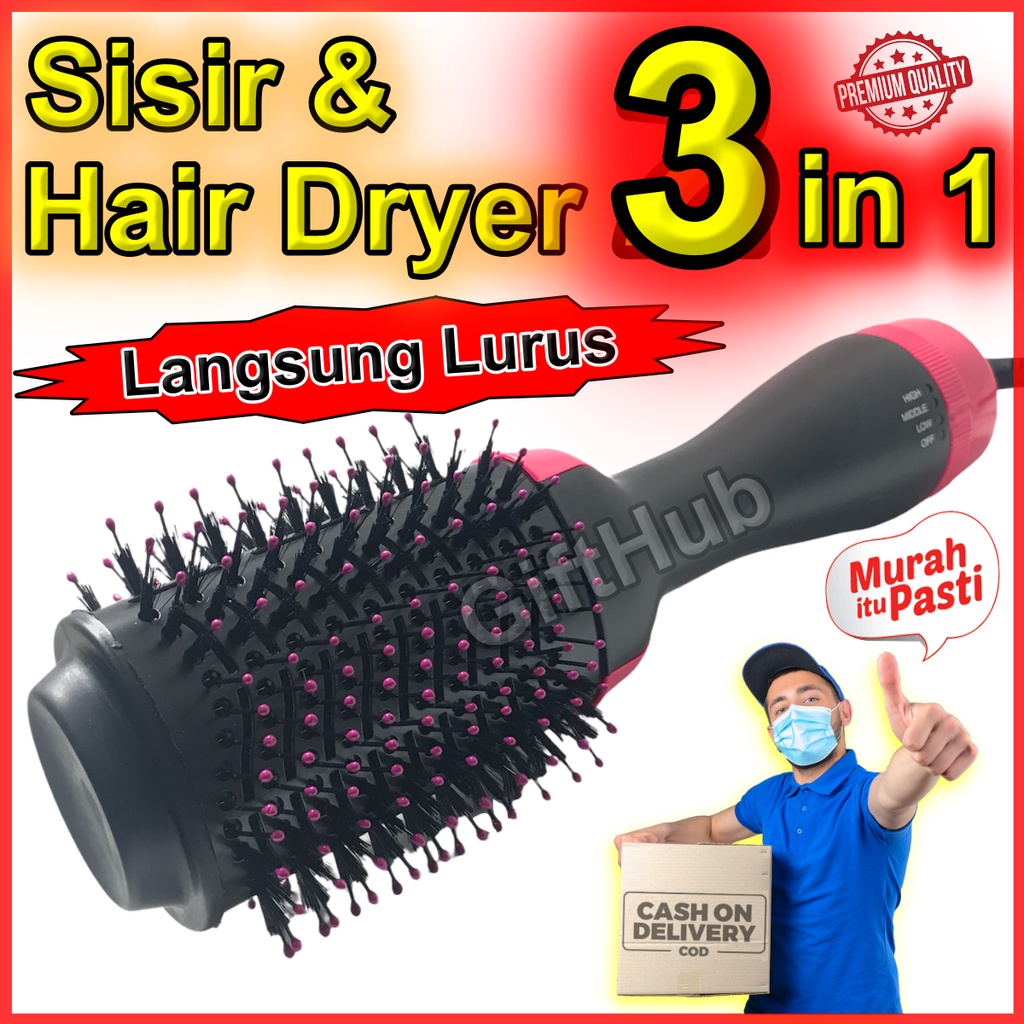 New One Step Hair Dryer And Styler 3 in 1 Pengering Rambut Sisir dan Styler Rambut Revlon OneStep Pr