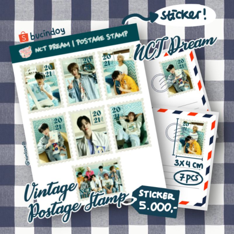 

[Bisa COD] STICKER KPOP DECO PERANGKO / POSTAGE STAMP VINTAGE AESTHETIC NCT DREAM