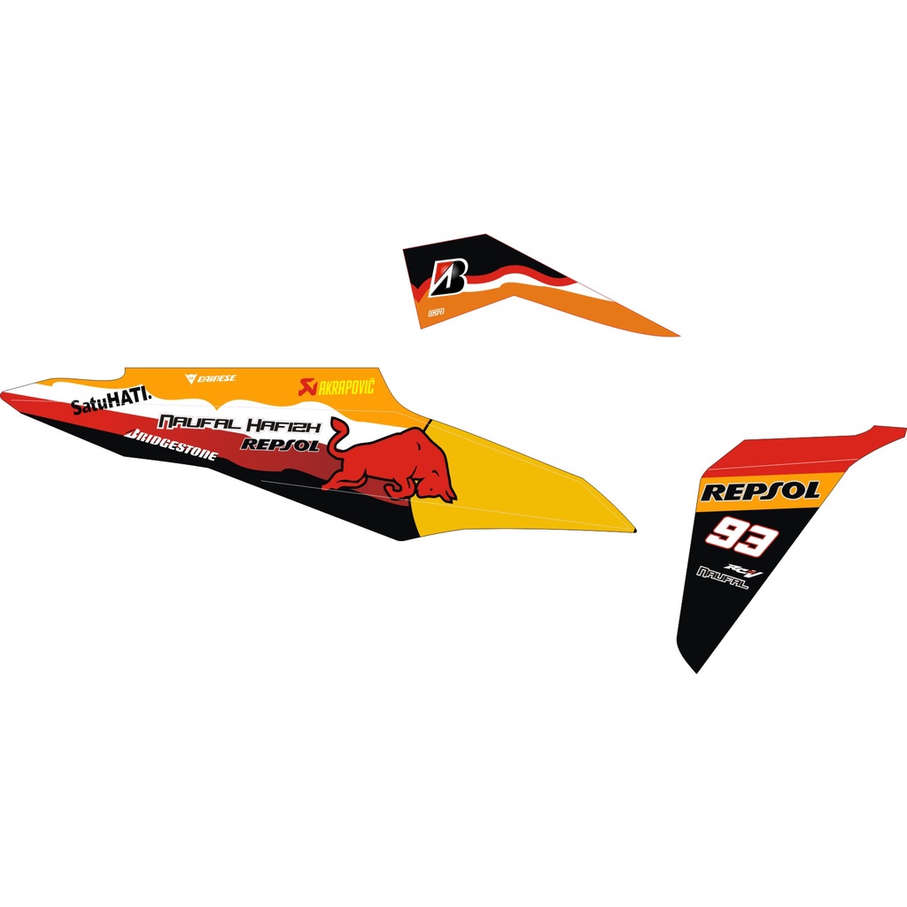 Stiker Striping Motor Beat FI RedBull Grade B