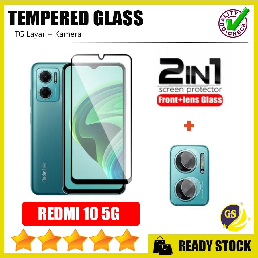 Xiaomi Redmi A1 REDMI 12C 10C 10 5G 10 2021 NEW Redmi 9T 9C 9A 9 8A Pro Tempered Glass Camera TG Anti Gores Full Cover Layar Full Lem Kamera