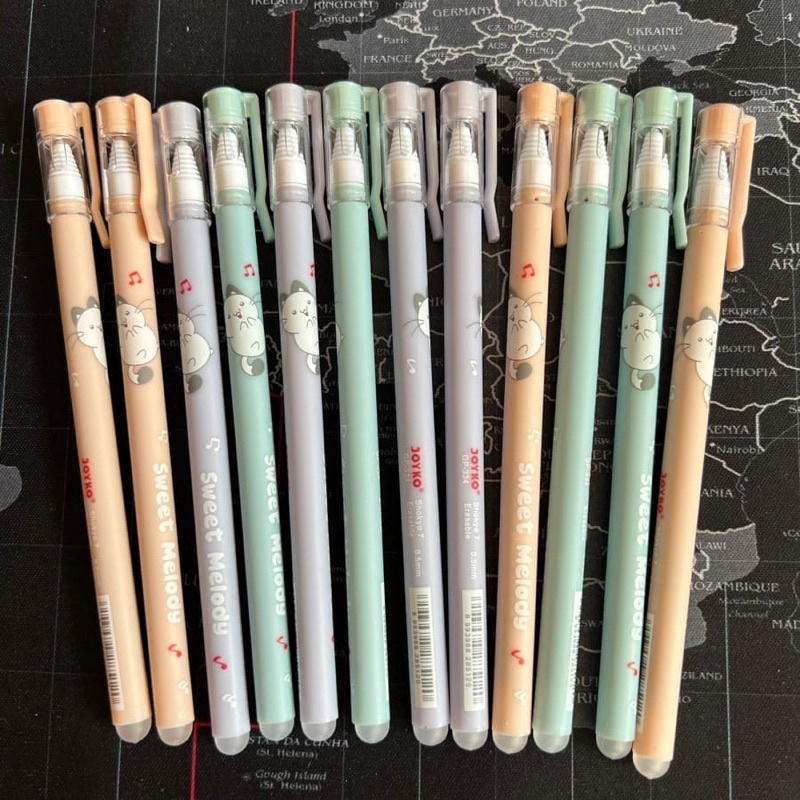 

Pulpen Joyko Shokyo erasable pen gel pulpen Bisa hapus dihapus Hapus Erasable 12 PCs Joyko shokyo gp gel 0,5 Alat Tulis atk Ajaib Grosir Lusinan