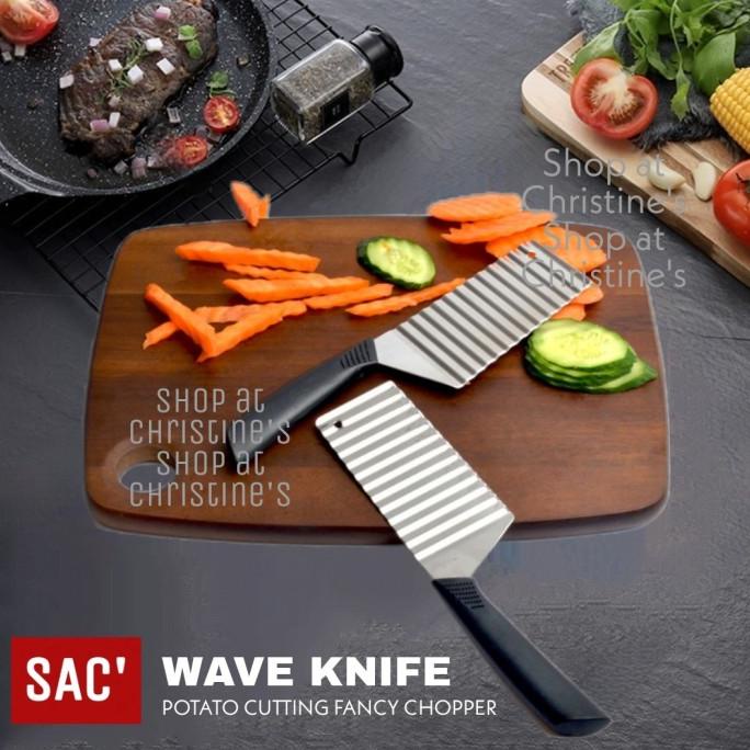 

PROMO Wave Knife Pisau Ulir Spiral Potong Kentang Wortel Potato Zigzag Knife MURAH