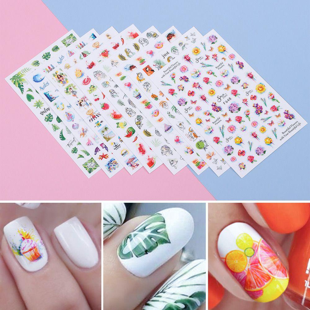 Preva 3D Stiker Kuku Fashion Seri Es Krim Nail Art Decal DIY Kuku