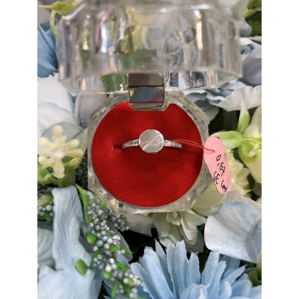 cincin emas putih 375 model paku