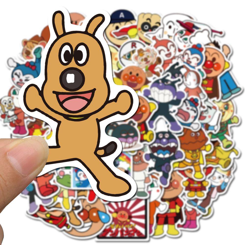 Agustina Anpanman Stiker Lucu Anti Air Stationery Sticker Koper Skateboard Stiker Anime