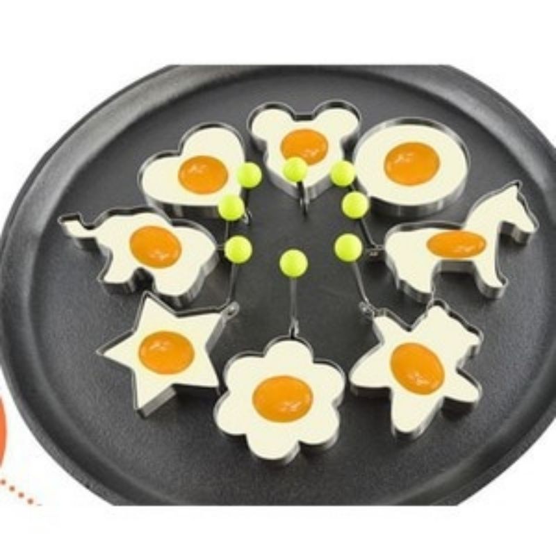 Alat Cetakan Telur Stainless Alat Cetakan Karakter Serbaguna Stell Egg Mold Cetakan Telur Ceplok