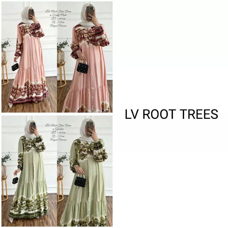 LV ROOT TREE DRESS GAMIS MURAH DIANNISSA