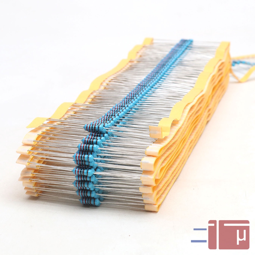 x10 Resistor 2K2 2.2K 1/2W Metal Film 1% Taiwan Kaki Tembaga