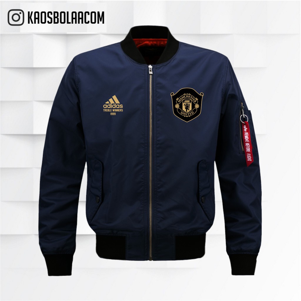 Jaket Bomber Treble Winners MU