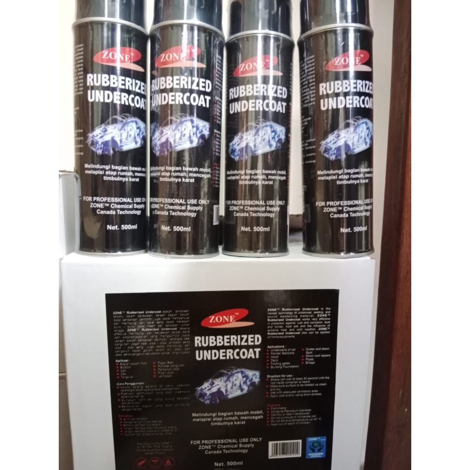 Anti Karat Mobil Motor ZONE Rubberized Undercoat Semprot 500 ml