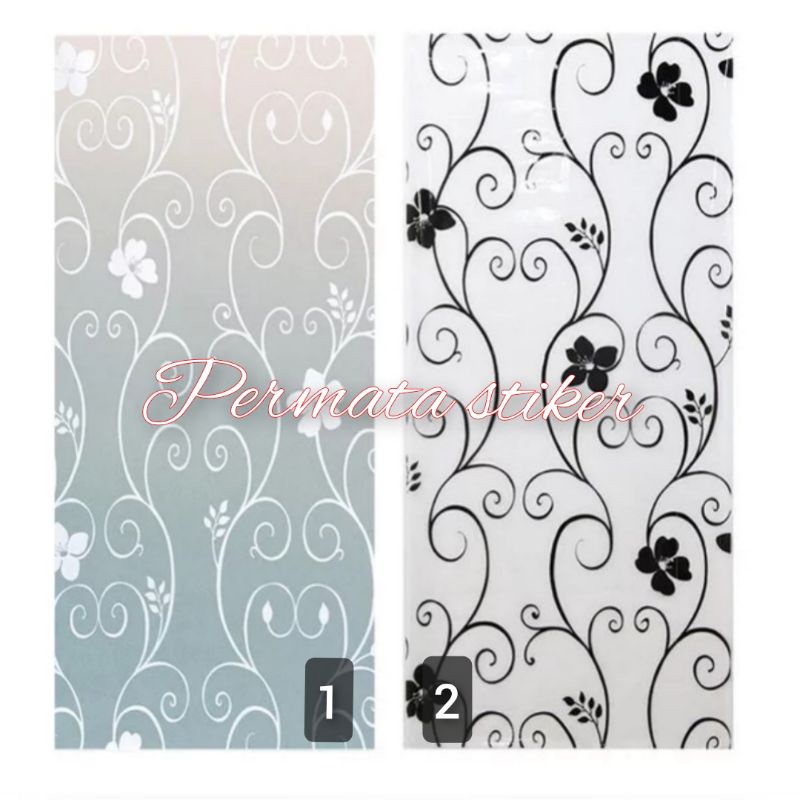 stiker kaca/stiker kaca motif/stiker jendela/sandblas/stiker kaca rumah/stiker motif bunga