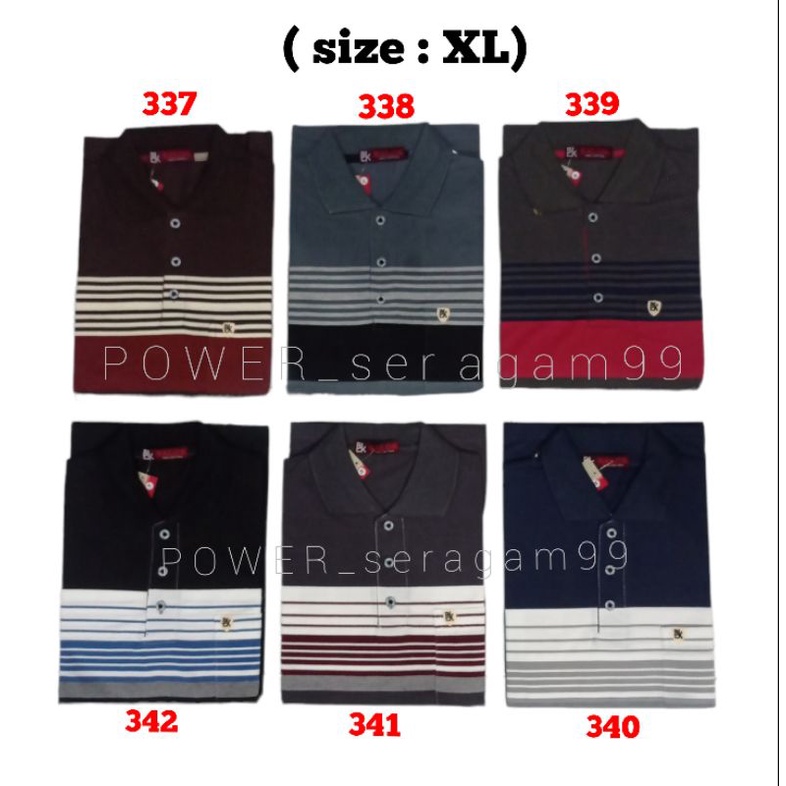 KAOS katun pria motif salur - kaos kerah cun nam - kaos kerah BALOK - Kaos kerah katun dewasa - kaos kerah wangky bapak bapak