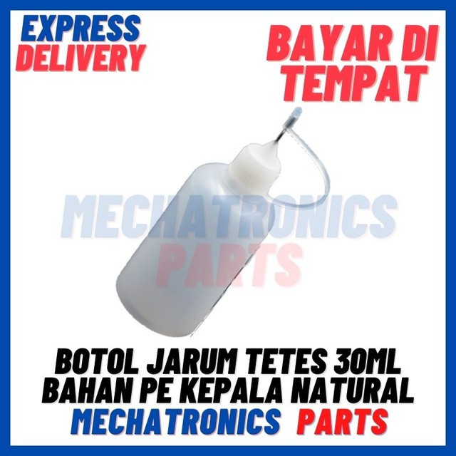 [DEV-9422] BOTOL JARUM TETES 30ML BAHAN PE KEPALA NATURAL