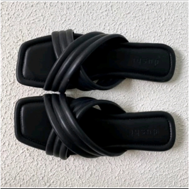 Sandal flat wanita Teplek strap Tali silang CKL 04