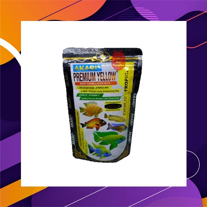 Akari Premium Yellow Red Blue Pakan Ikan Cichlid Channa