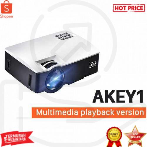 AUN AKEY1 Proyektor 1080P 1800 Lumens [Putih]