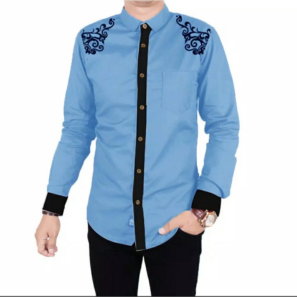 COD//kemeja pria terbaru kemeja koko jony keren size L,XL,XXL kemeja terlaris fashion pria terbaru kemeja kekinian - covid.fashion