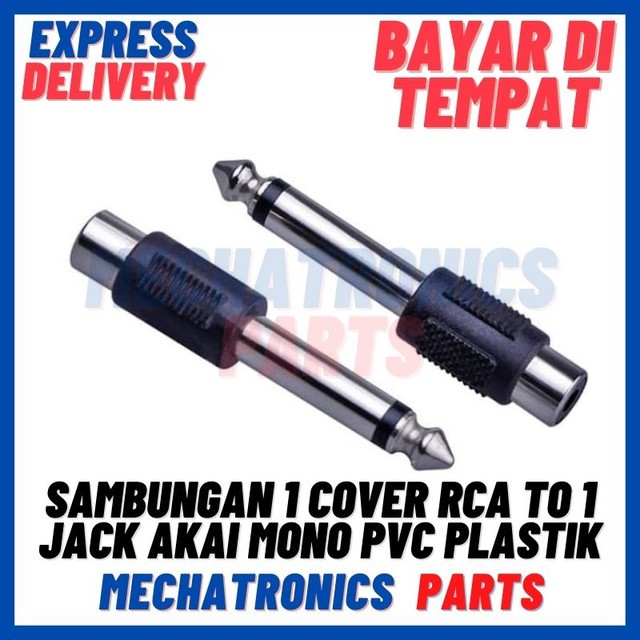 [SOC-9065] SAMBUNGAN 1 COVER RCA TO 1 JACK AKAI MONO PVC PLASTIK