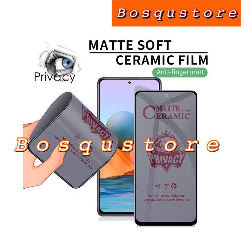 TG FULL CERAMIC ANTISPY VIVO Y53S/ Y51/ Y51A/ Y1S/ Y91C/ Y30/ Y30i/ Y50/ Y91/ Y93/ Y95/ V9/ TEMPERED GLASS FULL CERAMIC ANTI SPY/ PRIVACY MATTE CERAMIC GLASS