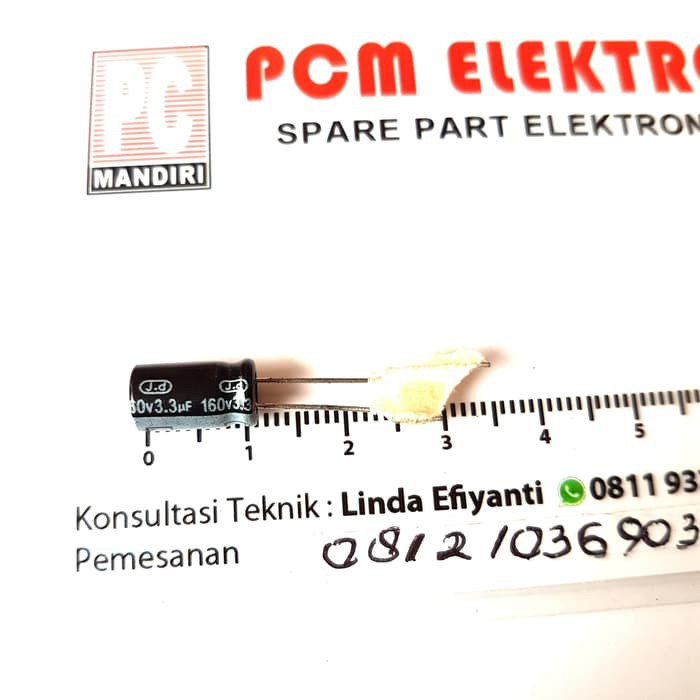 New Capasitor Kapasitor Elco 3.3uf 160v 3.3 mikro 160volt