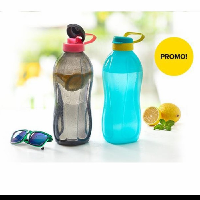 TERBARU Botol minum eco bottle 2 liter Biru Tosca Hitam