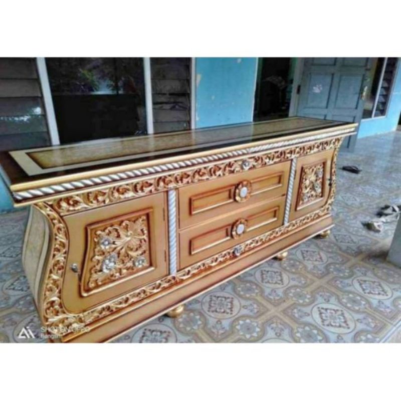 BUFET BIOLA BUFET TV UKIR KAYU JATI JEPARA