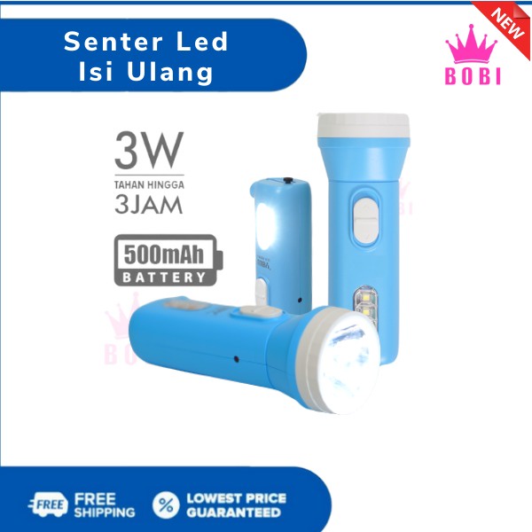 Senter Emergency LED Isi Ulang / Lampu Senter Charge - WARNA RANDOM