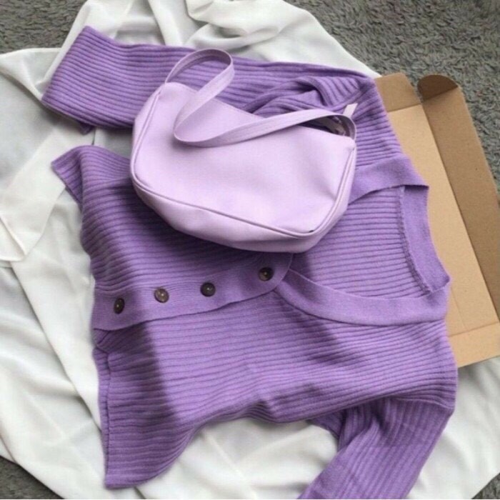 Cardigan Crop Rajut